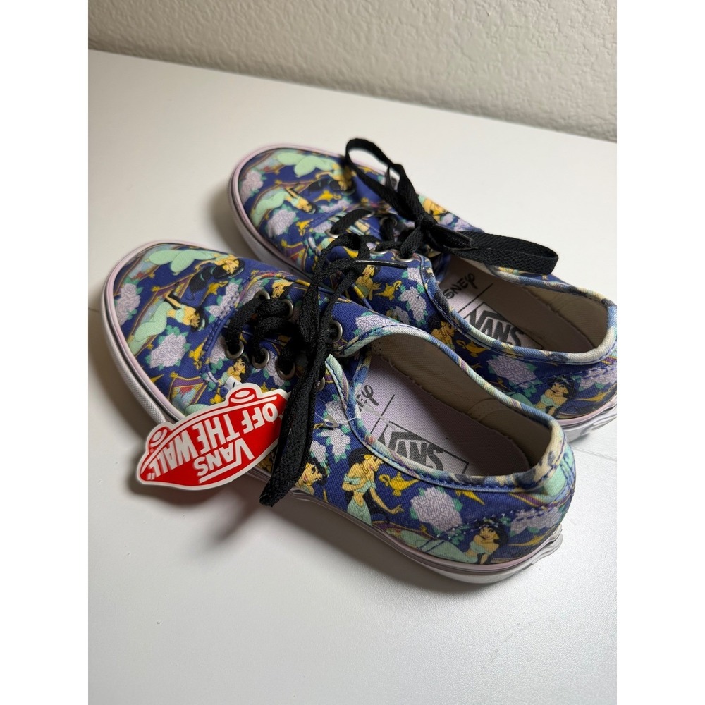 Disney x Vans Authentic Princess Jasmine Purple Floral Sneakers W 7 M 5.5 - Picture 5 of 11